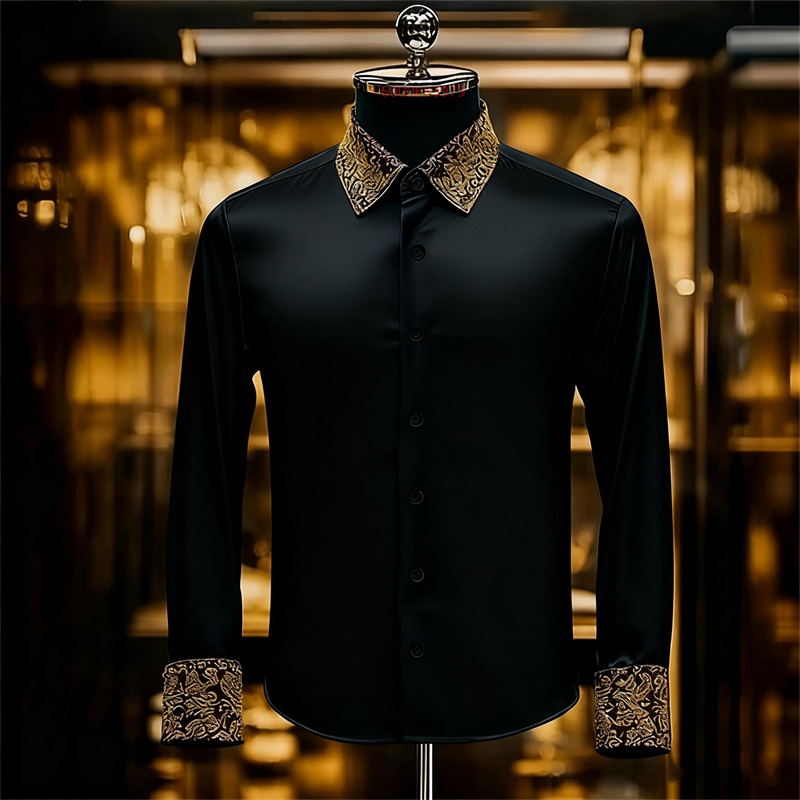 Men Formal Party Wear Shirt - Kemeja Pria Gaya Etnik Motif Bunga