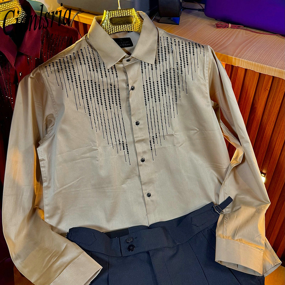 Men Formal Party Wear Shirt - Kemeja Pria Mewah Berlengan Panjang dengan
