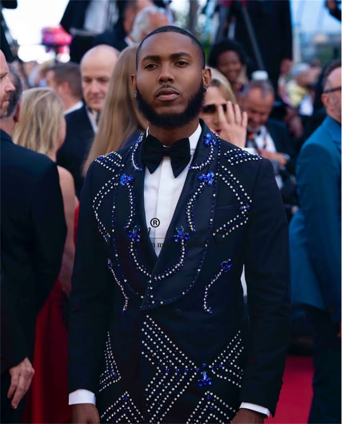 High End Men'S Formal Wear - Jas Pria Kristal Manik-manik Kualitas Tinggi