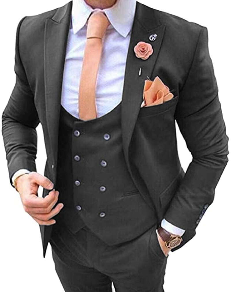 Setelan Pria Biru Dongker 3 Pc - Men Formal Wear Pants ulasan dan harga