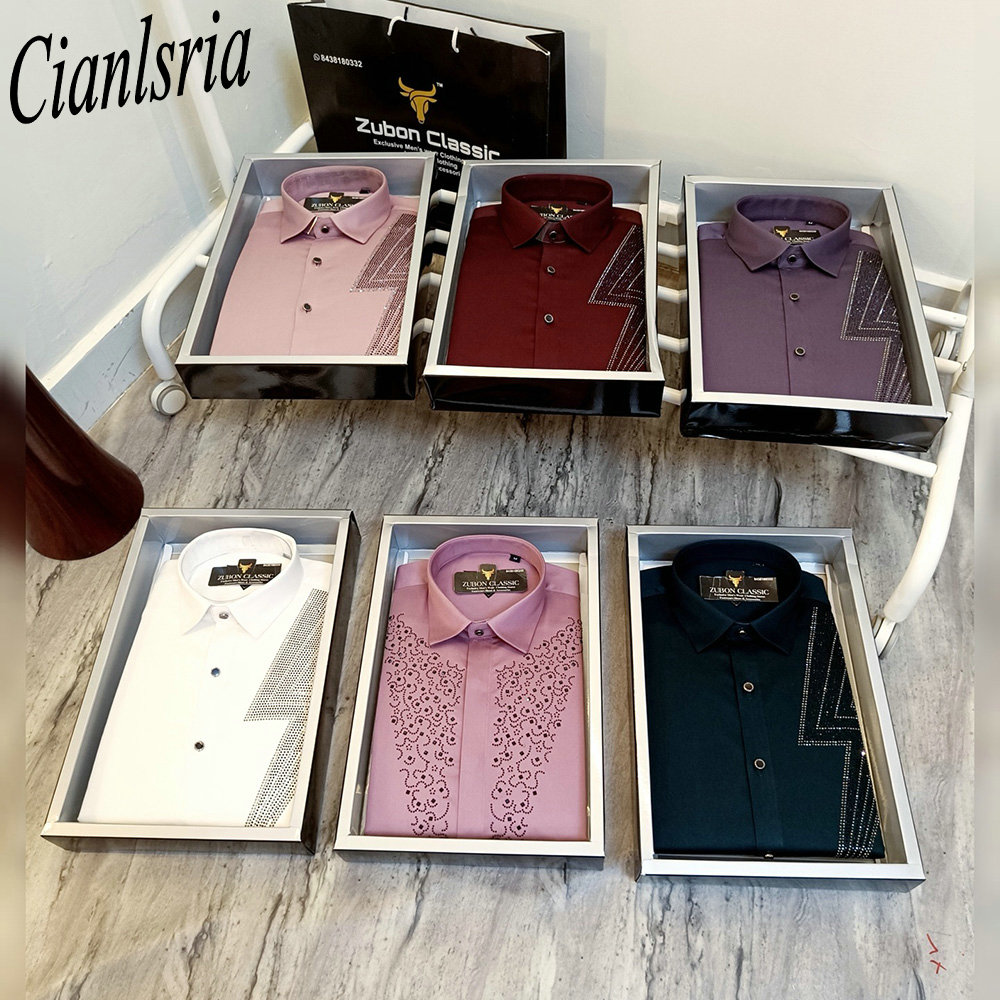 Kemeja Pria Mewah Lengan Panja - Men Formal Party Wear Shirt ulasan dan harga
