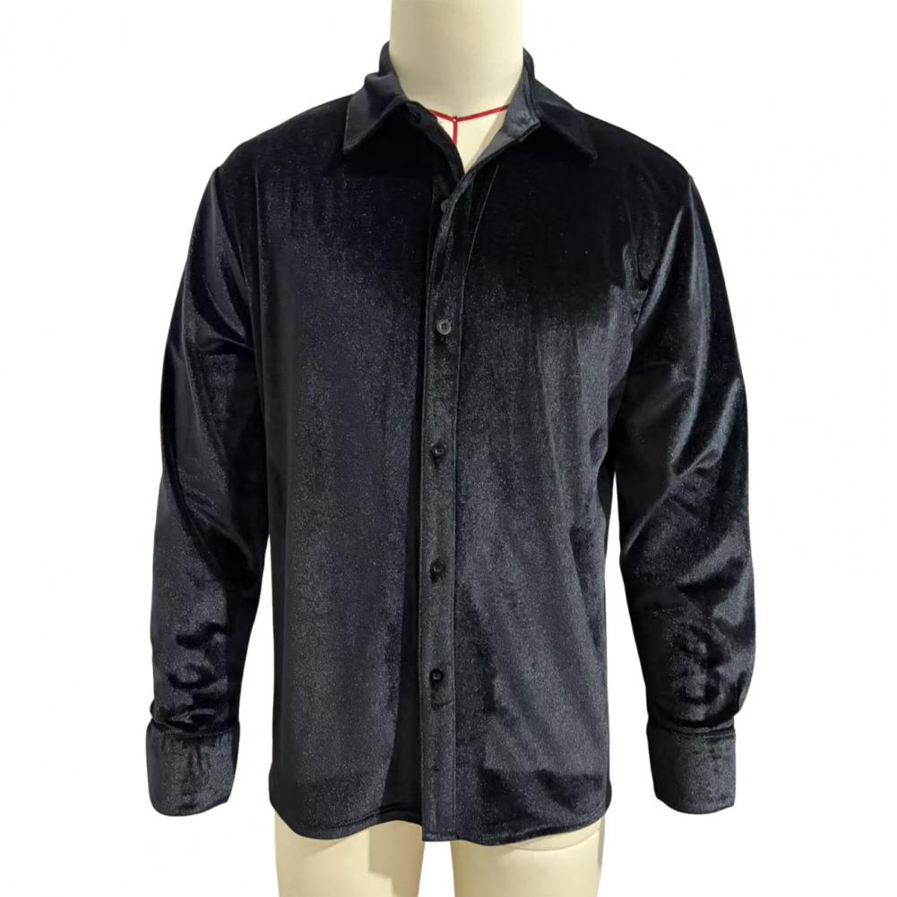 Kemeja Beludru Pria Kemeja Pri - Men Formal Party Wear Shirt ulasan dan harga
