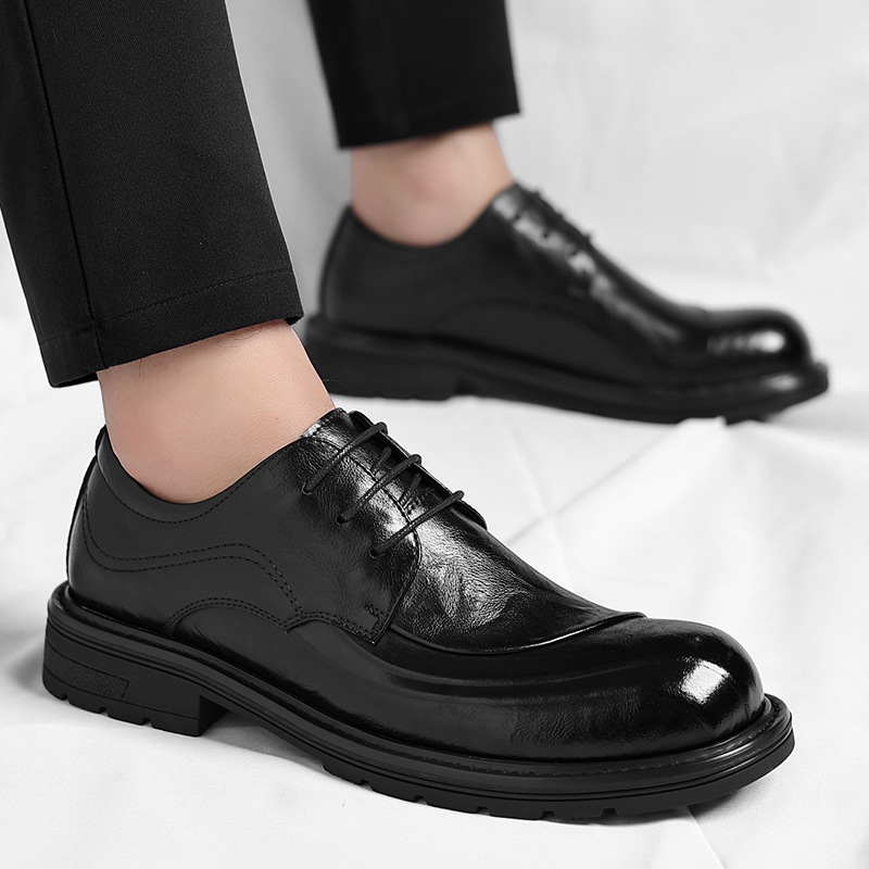 Sepatu Kulit Asli Coklat Mengk - Men Formal Wear Wedding ulasan dan harga