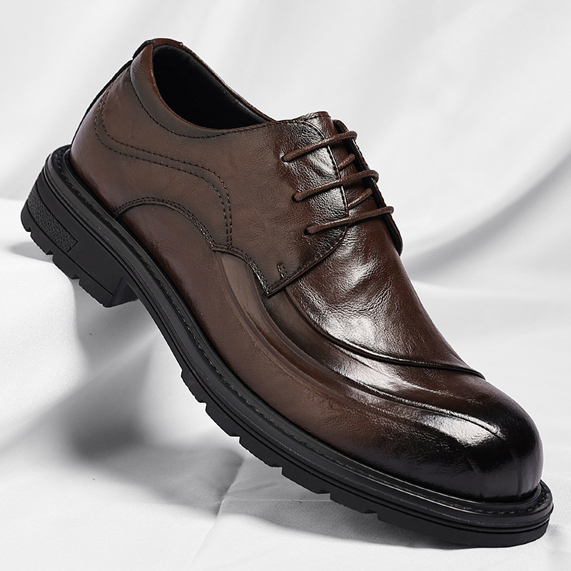 Sepatu Kulit Asli Coklat Mengk - Men Formal Wear Wedding ulasan dan harga