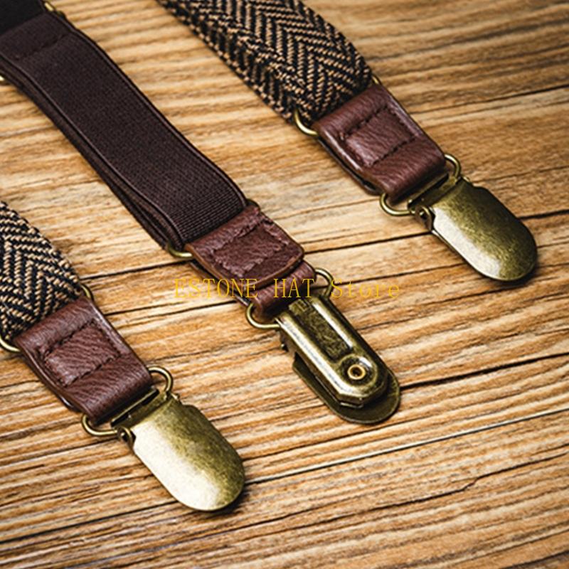 49MF Suspender Elastis Pria 3  - Suspender Clip Formal ulasan dan harga