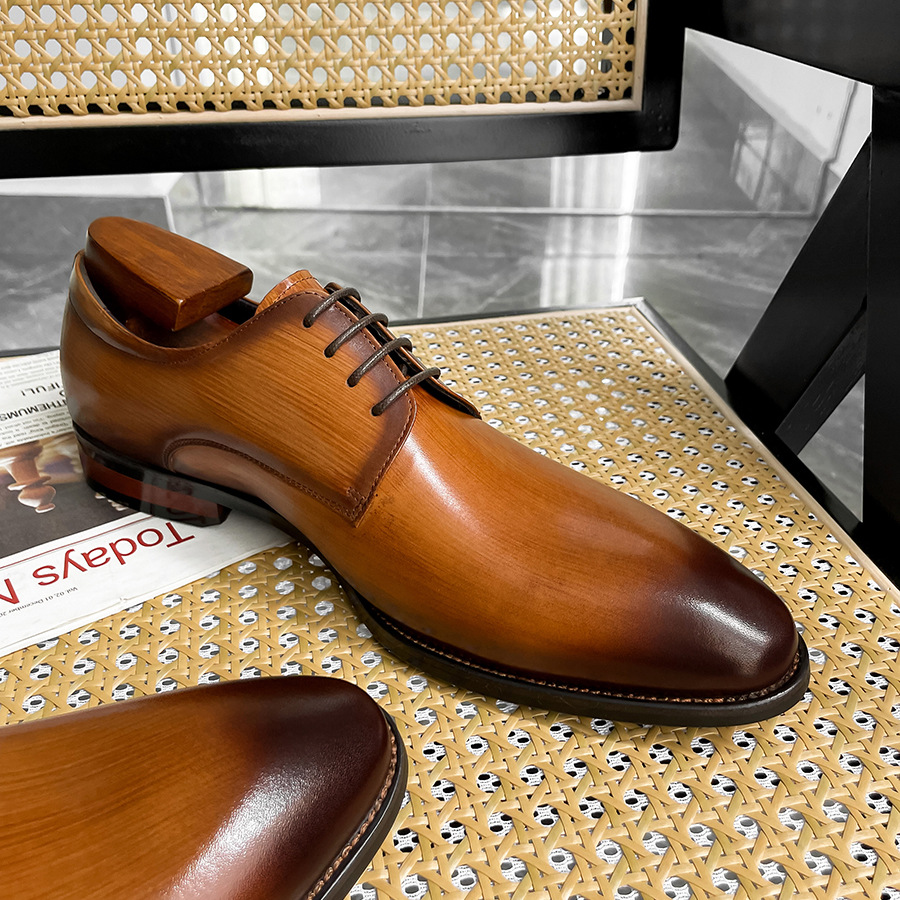 Sepatu Oxford Pria Berujung La - High End Men'S Formal Wear ulasan dan harga
