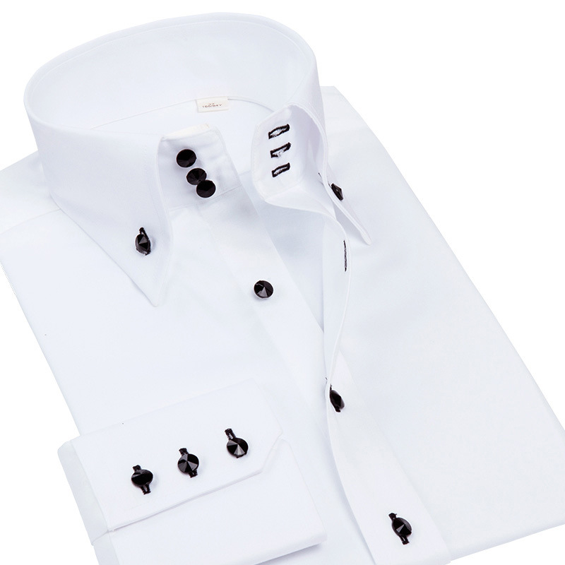 Kemeja Pria Slim Fit Mewah den - Men Formal Party Wear Shirt ulasan dan harga