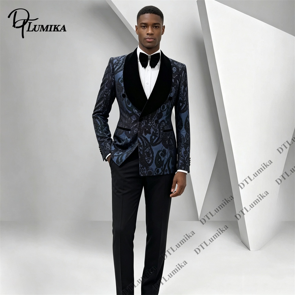 Setelan Tuxedo Jacquard Paisle - Men Formal Wear Pants ulasan dan harga