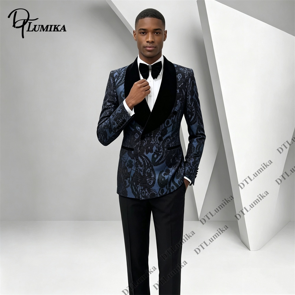 Setelan Tuxedo Jacquard Paisle - Men Formal Wear Pants ulasan dan harga